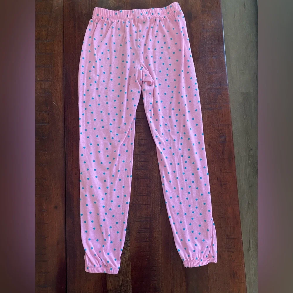 SO, Kids, Girls, Pajama Pants, Pink with Polka Dots, Size 14